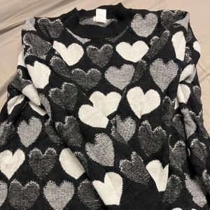 Shades of Grey Heart Sweater